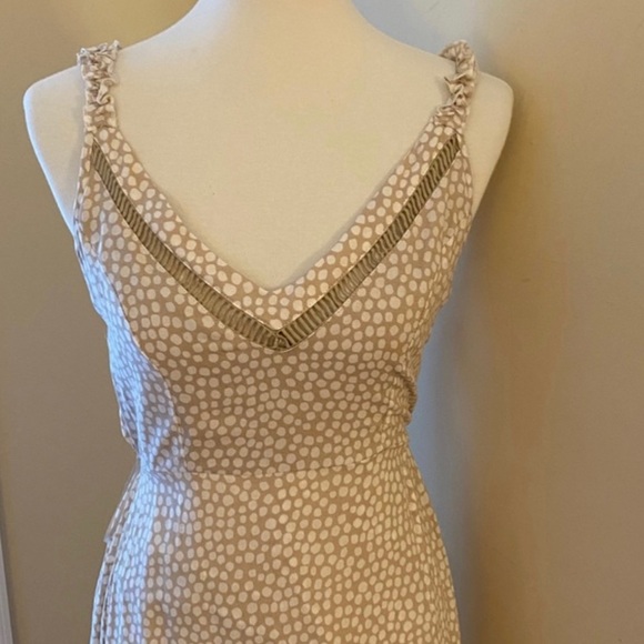 NWOT Skylar + Madison Side Slit Maxi Dress Khaki Print Size XS Never Worn - Picture 3 of 6